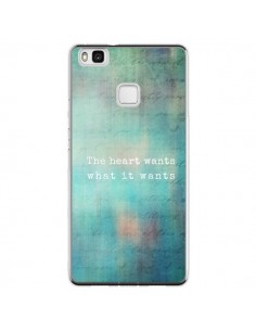 Coque Huawei P9 Lite The heart wants what it wants Coeur...