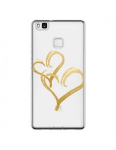 Coque Huawei P9 Lite Deux Coeurs Love Amour Transparente...