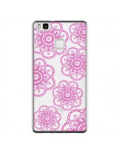 Coque Huawei P9 Lite Pink Doodle Flower Mandala Rose...