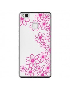 Coque Huawei P9 Lite Pink Flowers Fleurs Roses...