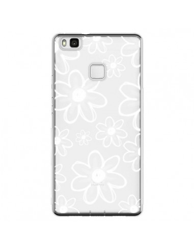 Coque Huawei P9 Lite Mandala Blanc White Flower Transparente - Sylvia Cook