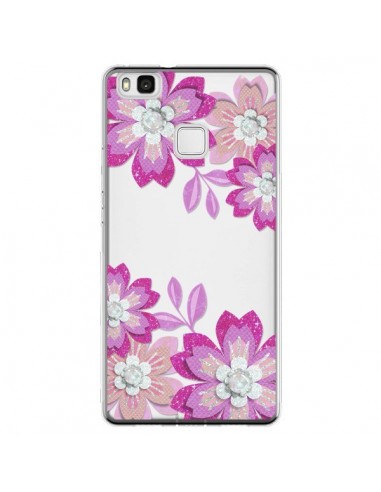 Coque Huawei P9 Lite Winter Flower Rose, Fleurs d'Hiver Transparente - Sylvia Cook