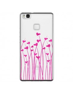 Coque Huawei P9 Lite Love in Pink Amour Rose Fleur...