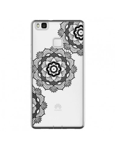 Coque Huawei P9 Lite Triple Mandala Noir Black Transparente - Sylvia Cook