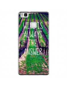 Coque Huawei P9 Lite Wine is always the answer Vin - Tara...