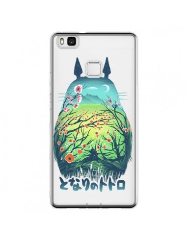 Coque Huawei P9 Lite Totoro Manga Flower Transparente - Victor Vercesi