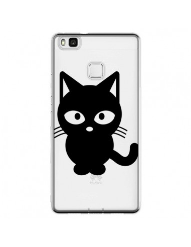 Coque Huawei P9 Lite Chat Noir Cat Transparente - Yohan B.