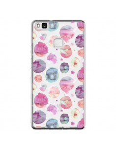 Coque Huawei P9 Lite Big Watery Dots Pink - Ninola Design