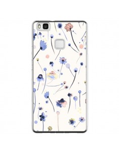 Coque Huawei P9 Lite Blue Soft Flowers - Ninola Design