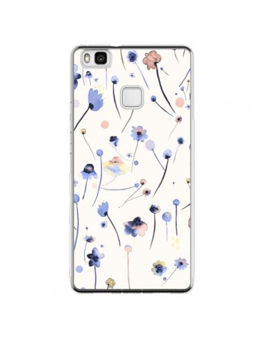 Coque Huawei P9 Lite Blue Soft Flowers - Ninola Design