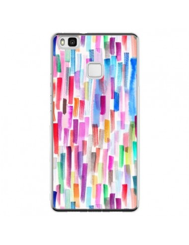 Coque Huawei P9 Lite Colorful Brushstrokes Multicolored - Ninola Design