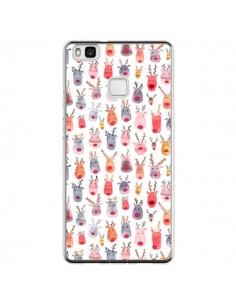 Coque Huawei P9 Lite Cute Winter Reindeers - Ninola Design
