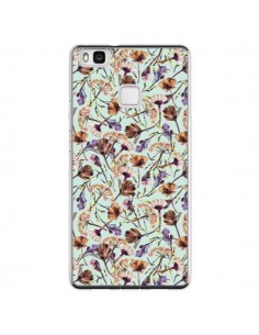 Coque Huawei P9 Lite Dry Blue Flowers - Ninola Design