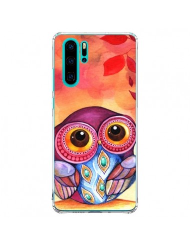 Coque Huawei P30 Pro Chouette Feuilles Automne - Annya Kai