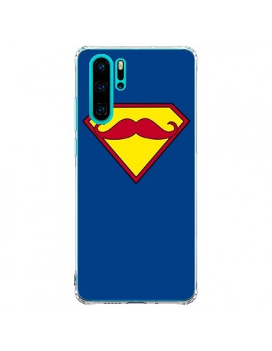 Coque Huawei P30 Pro Super Moustache Movember Superman - Bertrand Carriere
