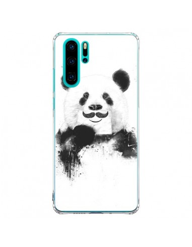 Coque Huawei P30 Pro Funny Panda Moustache Movember - Balazs Solti
