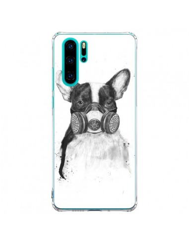 Coque Huawei P30 Pro Tagueur Bulldog Dog Chien Big City Life - Balazs Solti