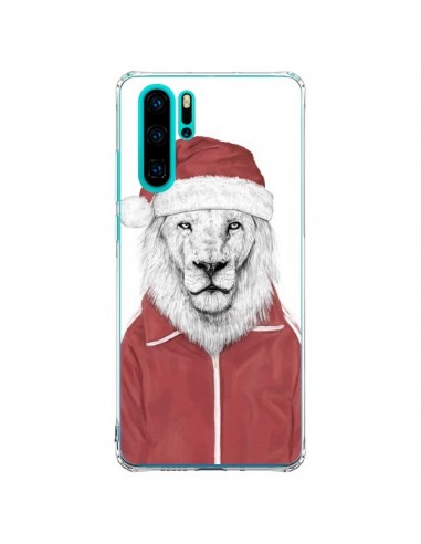 Coque Huawei P30 Pro Santa Lion Père Noel - Balazs Solti