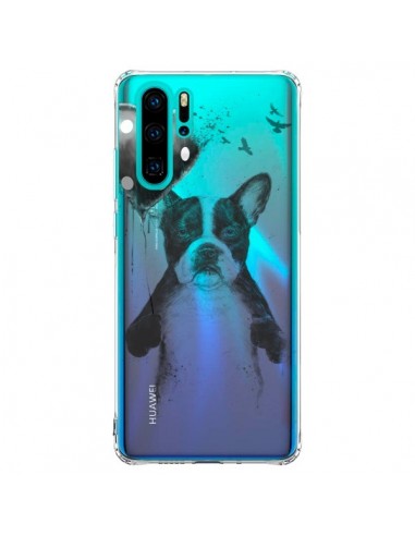 Coque Huawei P30 Pro Love Bulldog Dog Chien Transparente - Balazs Solti