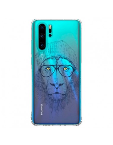 Coque Huawei P30 Pro Cool Lion Swag Lunettes Transparente - Balazs Solti