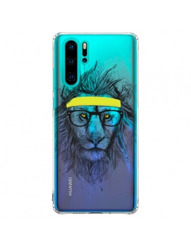 Coque Huawei P30 Pro Hipster Lion Transparente - Balazs Solti