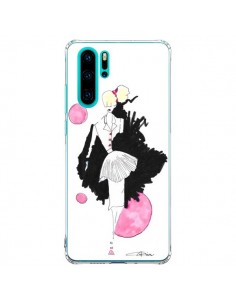 Coque Huawei P30 Pro Demoiselle Femme Fashion Mode Rose -...