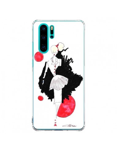 Coque Huawei P30 Pro Demoiselle Femme Fashion Mode Rouge - Cécile