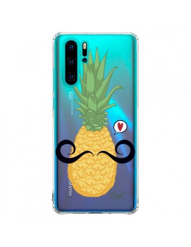 Coque Huawei P30 Pro Ananas Moustache Transparente - Chapo