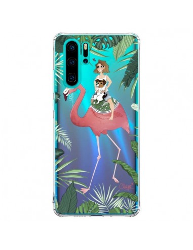 Coque Huawei P30 Pro Lolo Love Flamant Rose Chien Transparente - Chapo