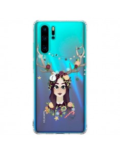 Coque Huawei P30 Pro Christmas Girl Femme Noel Bois Cerf...