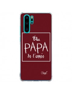 Coque Huawei P30 Pro Elu Papa de l'Année Rouge Bordeaux -...