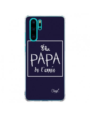 Coque Huawei P30 Pro Elu Papa de l'Année Bleu Marine - Chapo