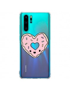 Coque Huawei P30 Pro Donuts Heart Coeur Rose Transparente...