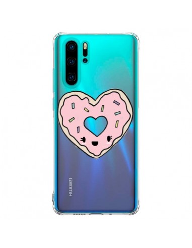 Coque Huawei P30 Pro Donuts Heart Coeur Rose Transparente - Claudia Ramos
