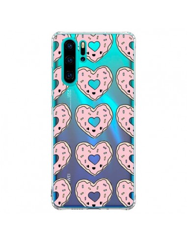 Coque Huawei P30 Pro Donuts Heart Coeur Rose Pink Transparente - Claudia Ramos