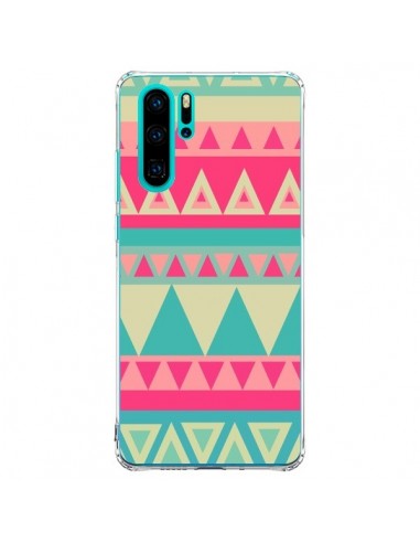 Coque Huawei P30 Pro Azteque Rose Vert - Eleaxart