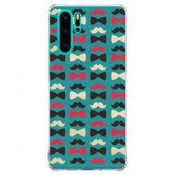 Coque Huawei P30 Pro Hipster Moustache Noeud Papillon -...