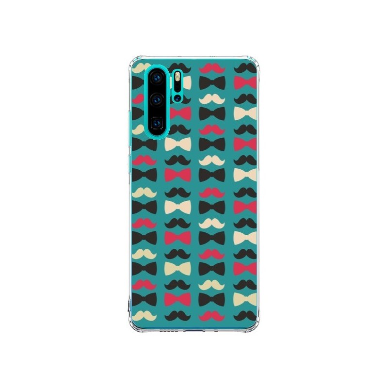 Coque Huawei P30 Pro Hipster Moustache Noeud Papillon - Eleaxart