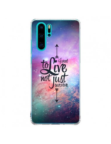 Coque Huawei P30 Pro I want to live Je veux vivre - Eleaxart