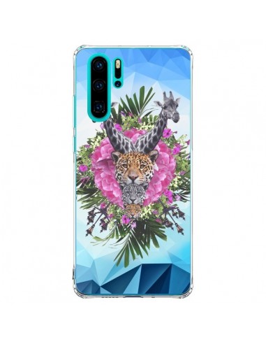 Coque Huawei P30 Pro Girafes Lion Tigre Jungle - Eleaxart