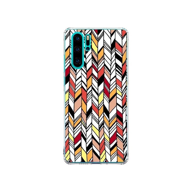 Coque Huawei P30 Pro Graphic Azteque Rouge Orange -  Léa Clément