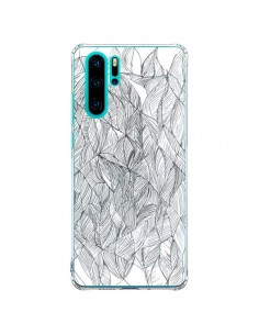Coque Huawei P30 Pro Courbes Meandre Blanc Noir -  Léa...