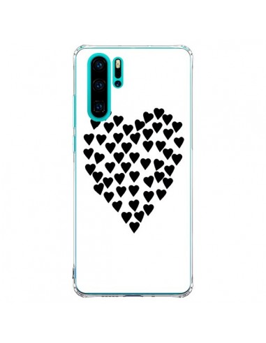 Coque Huawei P30 Pro Coeur en coeurs noirs - Project M