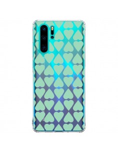 Coque Huawei P30 Pro Coeurs Heart Mint Bleu Vert...