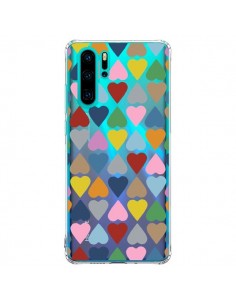 Coque Huawei P30 Pro Coeurs Heart Couleur Transparente -...