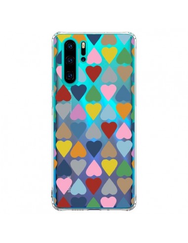 Coque Huawei P30 Pro Coeurs Heart Couleur Transparente - Project M