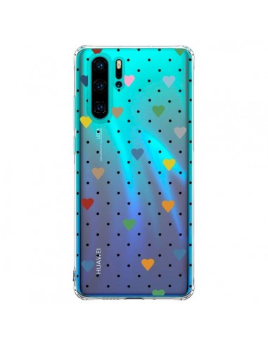 Coque Huawei P30 Pro Point Coeur Coloré Pin Point Heart Transparente - Project M