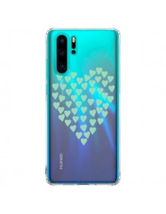 Coque Huawei P30 Pro Coeurs Heart Love Mint Bleu Vert...