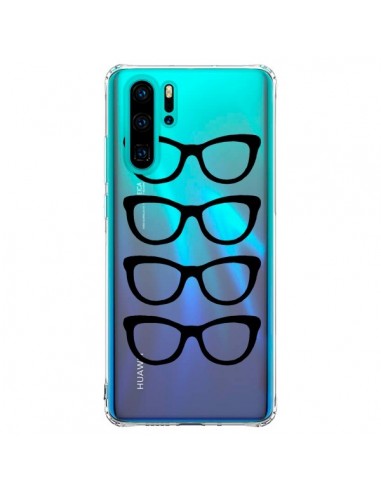 Coque Huawei P30 Pro Sunglasses Lunettes Soleil Noir Transparente - Project M