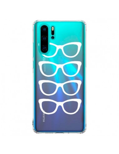 Coque Huawei P30 Pro Sunglasses Lunettes Soleil Blanc Transparente - Project M